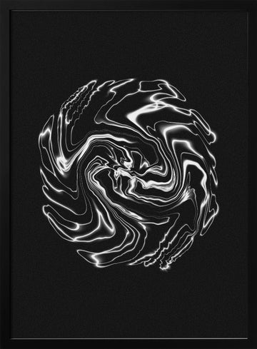 Electric Liquid Swirl | Poster - Black Metal Frame Interior