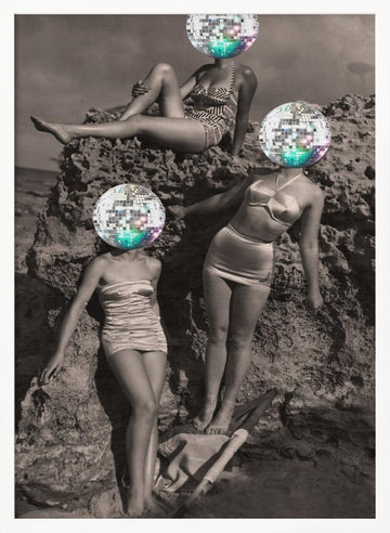 Disco Beach Glamour | Poster - White Frame Interior