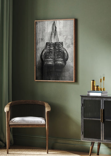 Vintage Boxing Gloves | Poster - Room Interior 2