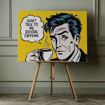 Grumpy Morning Coffee | Canvas - Room Interior 1