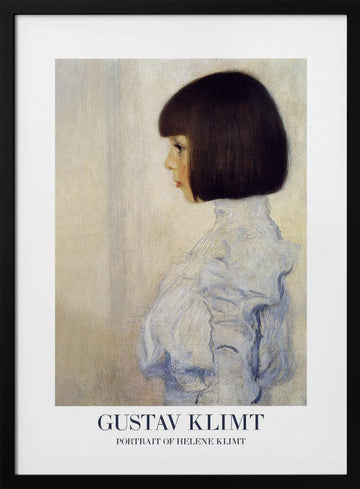 Portrait of Helene Klimt (1898) Poster | Poster - Black Metal Frame Interior