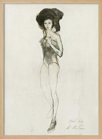 Fashion Figure Drawing | Poster - Wood Frame Interior