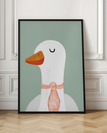 Goose with a Pink Tie | Poster - Room Interior 1