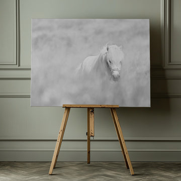 Dreamy White Pony | Canvas - Room Interior 1