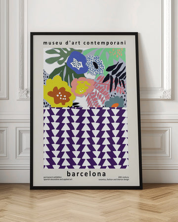 Abstract Floral Pattern Barcelona | Poster - Room Interior 1