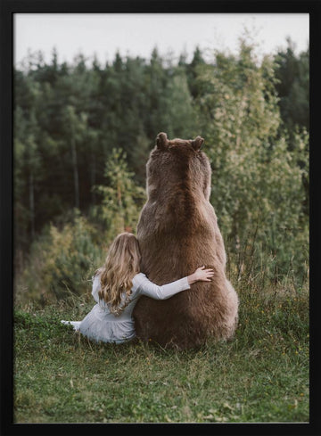 Peaceful Forest Embrace | Poster - Black Metal Frame Interior