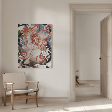 Energetic Duck Collage | Canvas - Room Interior 1