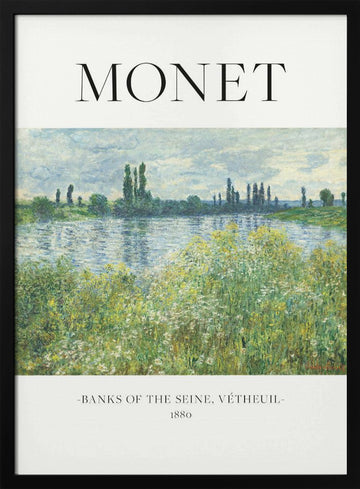 Banks Of The Seine | Poster - Black Metal Frame Interior
