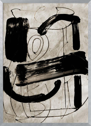 Vintage Abstract | Poster - Silver Frame Interior