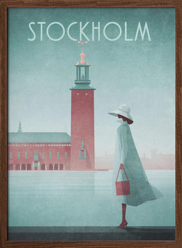 Stockholm-1 Stockholm City Hall | Poster - Walnut Frame Interior