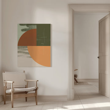Earthy Abstract Shapes | Canvas - Room Interior 1