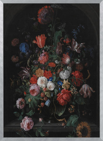 Flower Piece | Poster - Silver Frame Interior