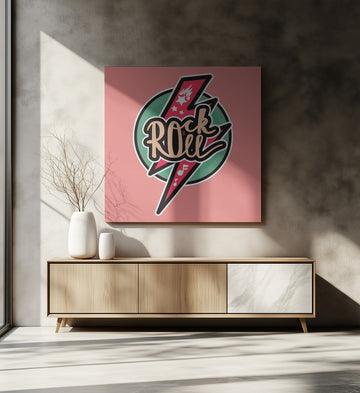 Rock and Roll Lightning | Canvas - Room Interior 2