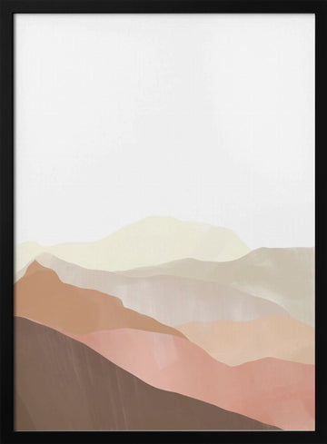 Soft Desert Layers | Poster - Black Metal Frame Interior