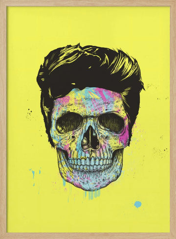 Vibrant Skull Art | Poster - Wood Frame Interior