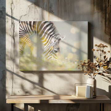 Peaceful Zebra Foal | Canvas - Room Interior 2