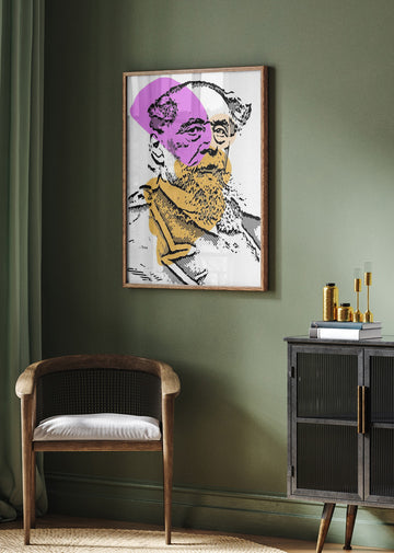 Bearded Man Pop Art | Poster - Room Interior 2