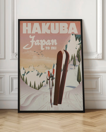 Retro Hakuba Skiing | Poster - Room Interior 1