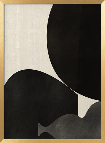 Organic Shapes Still Life | Poster - Gold Frame Interior