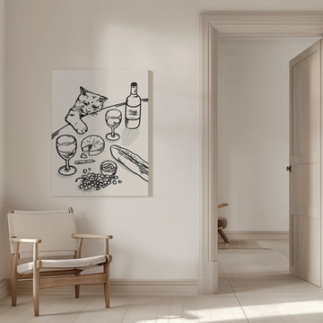 Curious Kitten Table | Canvas - Room Interior 1