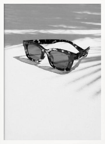 Stylish Summer Sunglasses | Poster - White Frame Interior