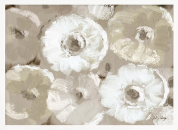 All Over White Flowers | Poster - White Frame Interior