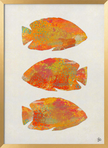 Vibrant Tropical Fish | Poster - Gold Frame Interior