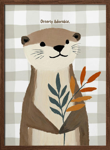 Otterlyadorable | Poster - Walnut Frame Interior