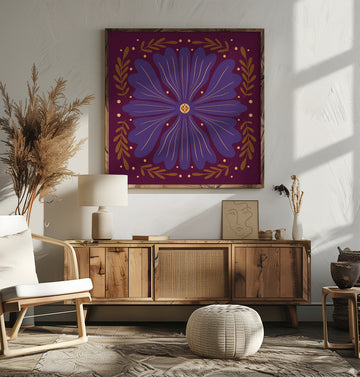 Rich Purple Bloom | Poster - Room Interior 2