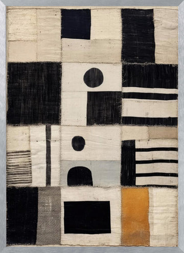 Patchwork Symphony | Poster - Silver Frame Interior
