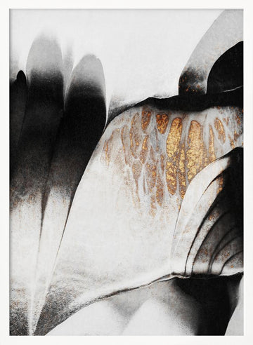 Fluid Gold Contrast | Poster - White Frame Interior