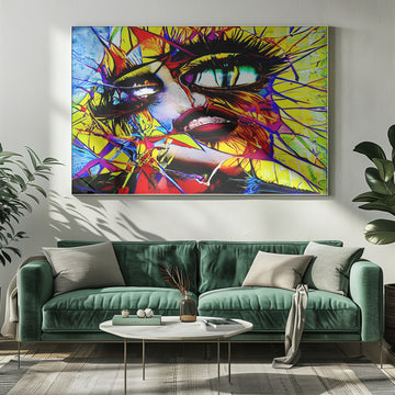 Vibrant Shattered Woman | Poster - Room Interior 1