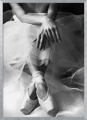 Graceful Ballerina | Poster - Silver Frame Interior