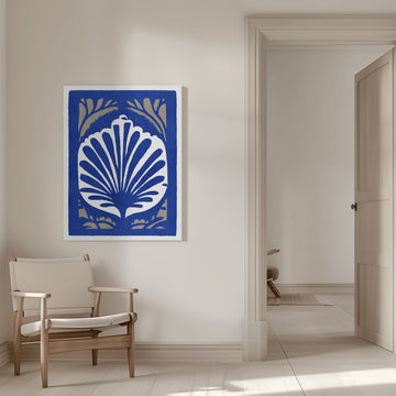Elegant Blue Shell | Canvas - Room Interior 1