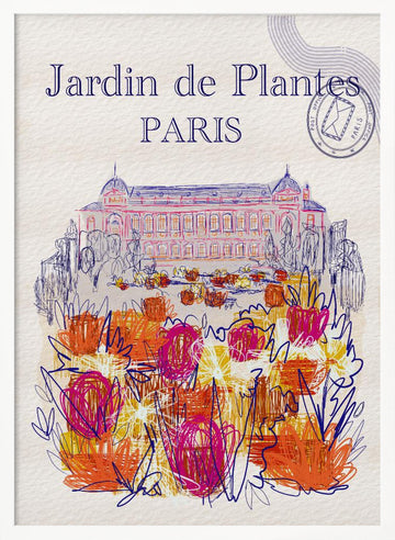 Jardin de Plantes Blooms | Poster - White Frame Interior