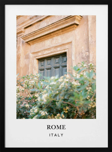 Trastevere Rome Travel poster | Poster - Black Metal Frame Interior