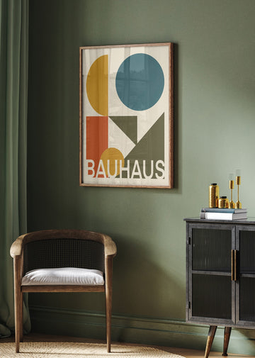 Bauhaus Geometric Shapes | Poster - Room Interior 2