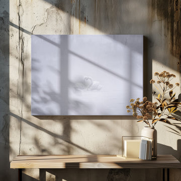 Misty Swans Heart | Canvas - Room Interior 2