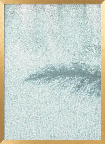 Clear Aqua Ripples | Poster - Gold Frame Interior