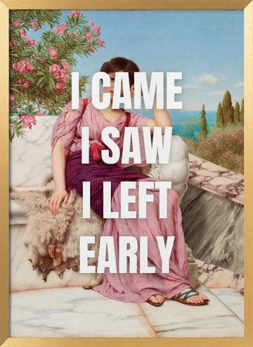 Classical Lady Funny Quote | Poster - Gold Frame Interior