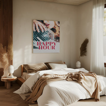 Woman with a Disco Ball | Canvas - Room Interior 2