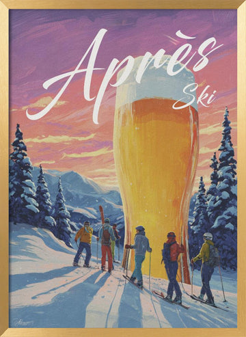 Après Ski Cheers | Poster - Gold Frame Interior