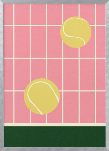 Tennis Kitchen | Poster - Silver Frame Interior