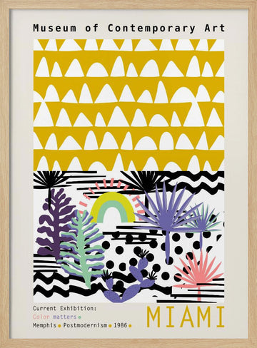 Miami Memphis Tropical Design | Poster - Wood Frame Interior