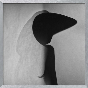 Elegant Hat Shadow | Poster - Silver Frame Interior