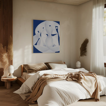 Abstract Blue Flow | Canvas - Room Interior 2