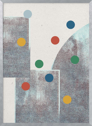 Geometric Play | Poster - Silver Frame Interior