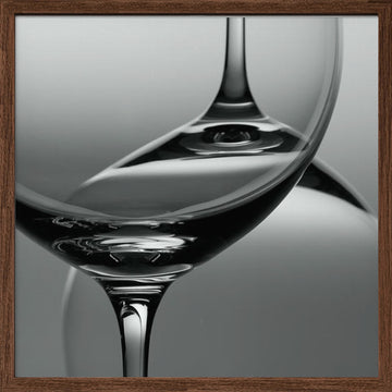 Elegant Glass Reflections | Poster - Walnut Frame Interior