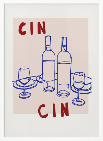 Wine Celebration | Poster - White Frame Interior