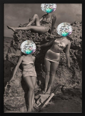 Disco Beach Glamour | Poster - Black Metal Frame Interior